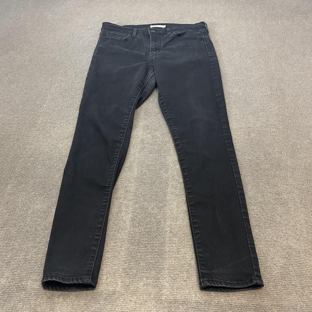 Levis 720 High Rise Super Skinny Jeans‎ Womens 31 Black Stretch Denim Waterless